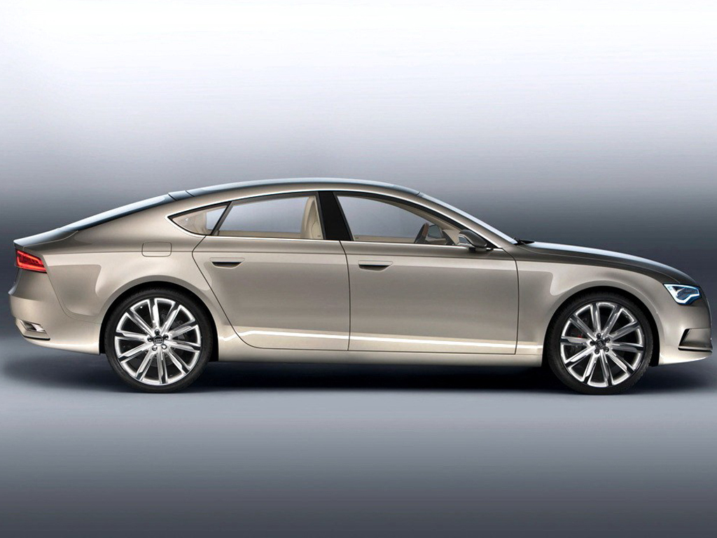 奥迪a7银色奥迪a7正右侧