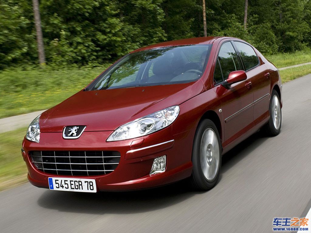 标致407红色 标致407